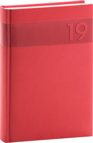 Daily diary Aprint red 2019, 15 x 21 cm