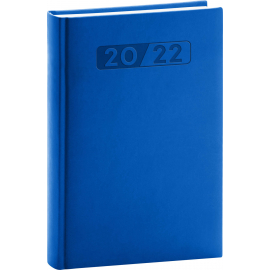 Denní diář Aprint 2022, modrý, 15 × 21 cm