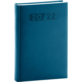 Daily diary Aprint petrol blue 2022, 15 × 21 cm