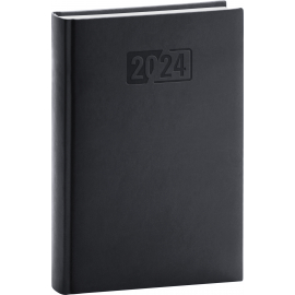 Daily diary Aprint black 2024, 15 × 21 cm