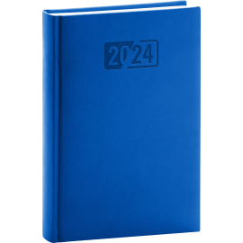 Daily diary Aprint blue 2024, 15 × 21 cm