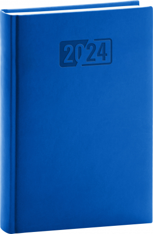 Aprint 2024 Daily Diary, blue, 15 × 21 cm