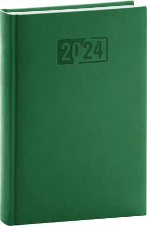 Aprint 2024 Daily Diary, green, 15 × 21 cm