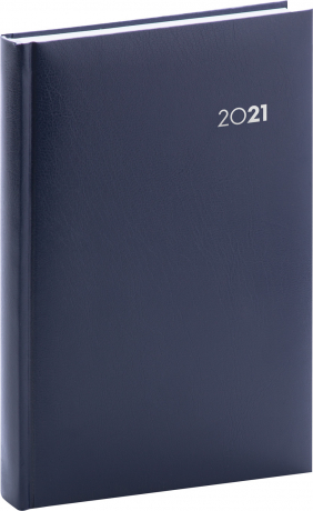 Daily diary Balacron dark blue 2021, 15 × 21 cm