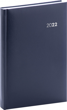 Denní diář Balacron 2022, tmavě modrý, 15 × 21 cm