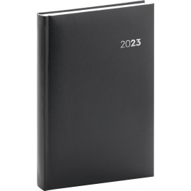 Daily diary Balacron black 2023, 15 × 21 cm