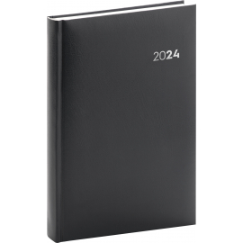 Daily diary Balacron black 2024, 15 × 21 cm