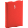 Denní diář Capys 2022, červený, 15 × 21 cm