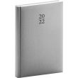 Denní diář Capys 2022, stříbrný, 15 × 21 cm