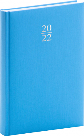 Denní diář Capys 2022, světle modrý, 15 × 21 cm
