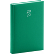Denní diář Capys 2022, zelený, 15 × 21 cm