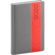 Daily diary Davos gray-red 2020, 15 × 21 cm
