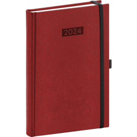Daily diary Diario red 2024, 15 × 21 cm
