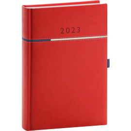 Denní diář Tomy 2023, červenomodrý, 15 × 21 cm