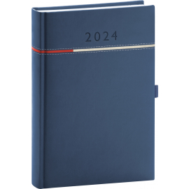 Tomy 2024 Daily Diary, blue-red, 15 × 21 cm