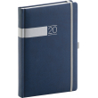 Daily diary Twill blue-silver 2020, 15 × 21 cm