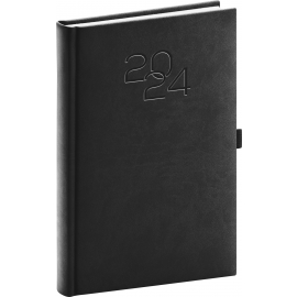 Denní diář Vivella Classic 2024, šedý, 15 × 21 cm