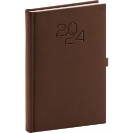 Vivella Classic 2024 Daily Diary, brown, 15 × 21 cm