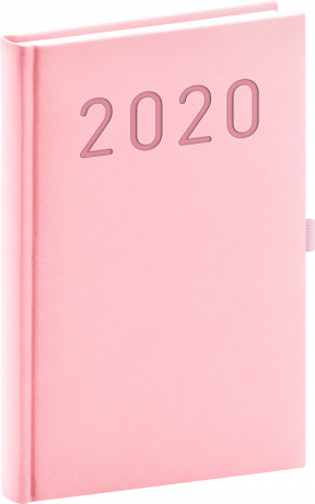 Denní diář Vivella Fun 2020, růžový, 15 × 21 cm