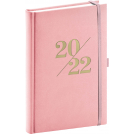 Denní diář Vivella Fun 2022, růžový, 15 × 21 cm