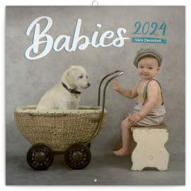 Babies – Věra Zlevorová 2024 Note Calendar, 30 × 30 cm