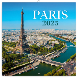 Poznámkový kalendář Paříž 2025, 30 × 30 cm