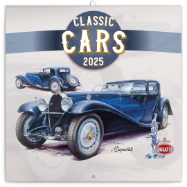 Poznámkový kalendář Classic Cars – Václav Zapadlík, 2025, 30 × 30 cm