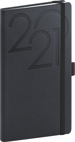 Pocket diary Ajax anthracite 2021, 9 × 15,5 cm