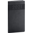 Kapesní diář Aprint 2021, černý, 9 × 15,5 cm