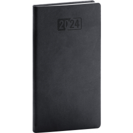 Pocket diary Aprint black 2024, 9 × 15,5 cm
