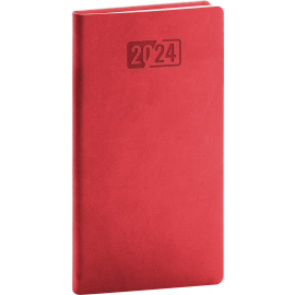 Pocket diary Aprint red 2024, 9 × 15,5 cm