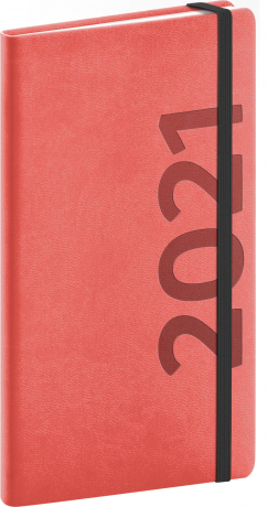 Pocket diary Avilla orange-black 2021, 9 × 15,5 cm