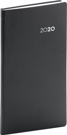 Kapesní diář Balacron 2020, černý, 9 × 15,5 cm