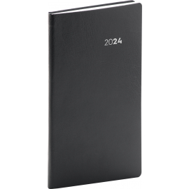 Pocket diary Balacron black 2024, 9 × 15,5 cm