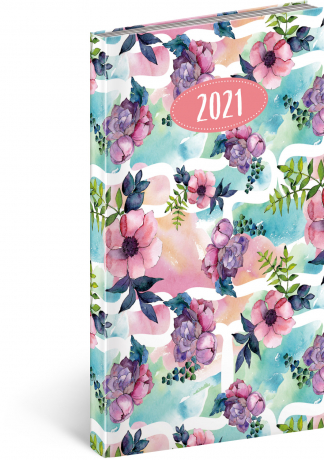 Pocket diary Cambio Fun Flowers 2021, 9 × 15,5 cm