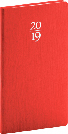 Pocket diary Capys red 2019, 9 x 15,5 cm