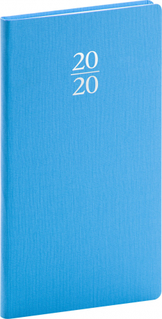 Kapesní diář Capys 2020, světle modrý, 9 × 15,5 cm