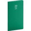 Kapesní diář Capys 2021, zelený, 9 × 15,5 cm