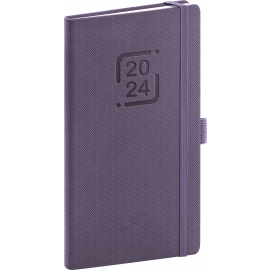 Pocket diary Catanella purple 2024, 9 × 15,5 cm