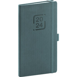 Pocket diary Catanella blue-grey 2024, 9 × 15,5 cm