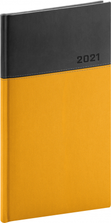 Pocket diary Dado yellow-black 2021, 9 × 15,5 cm