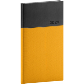 Pocket diary Dado yellow-black 2023, 9 × 15,5 cm