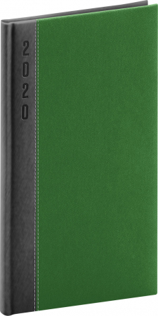 Pocket diary Dakar gray-green 2020, 9 × 15,5 cm
