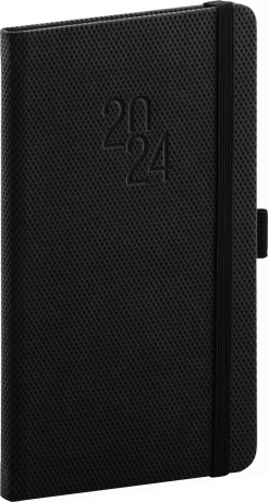 Diamante 2024 Pocket Diary, black, 9 x 15.5 cm