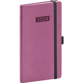 Pocket diary Diario pink 2024, 9 × 15,5 cm