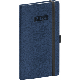 Pocket diary Diario dark blue 2024, 9 × 15,5 cm