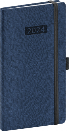 Diario 2024 Pocket Diary, dark blue, 9 x 15.5 cm