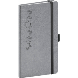 Pocket diary Memory silver 2023, 9 × 15,5 cm