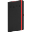 Pocket diary Nox black-red 2021, 9 × 15,5 cm