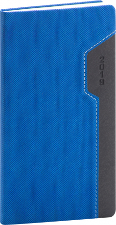 Kapesní diář Thun 2019, modrý, 9 x 15,5 cm